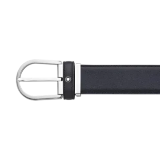 Hebilla de herradura azul Cinturón de cuero de 35 mm