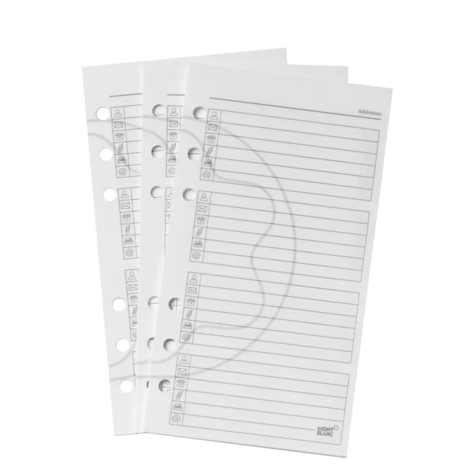 Hojas de direcciones y teléfonos medianas