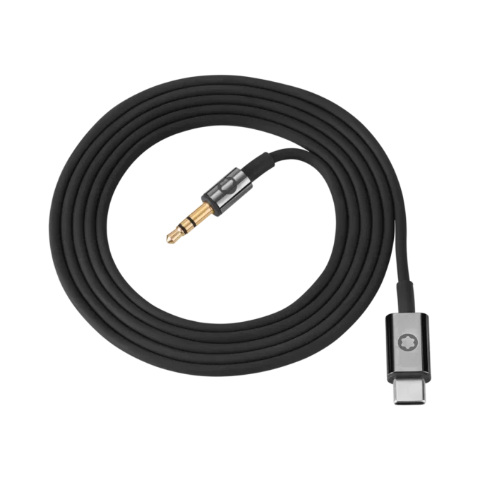 Juego de cables negros para los audífonos Montblanc MB 01