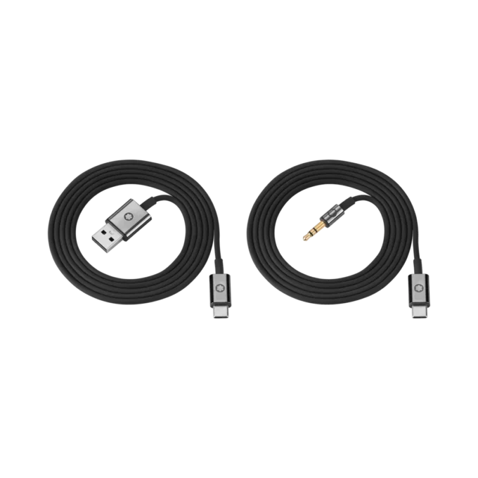 Juego de cables negros para los audífonos Montblanc MB 01