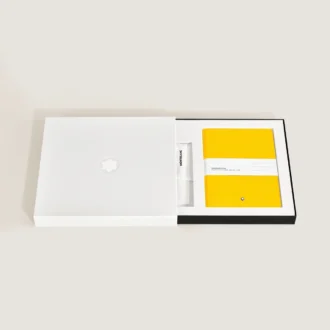 Set con bolígrafo roller PIX amarillo y cuaderno n.º 146 amarillo (rayado)