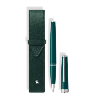 Set con roller PIX Deep Green y estuche para 1 pluma Montblanc Envelope.